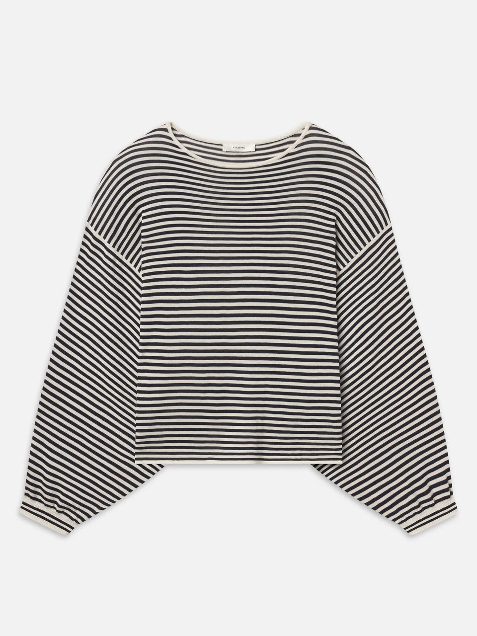 Frame Le Pull ample rayé Crème multi