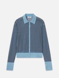 Frame Le Cardigan à col Bleu poudre multi