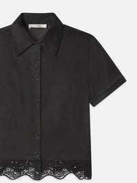 Frame The Embroidered Seaside Shirt Black
