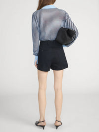 Frame Le Cardigan à col Bleu poudre multi