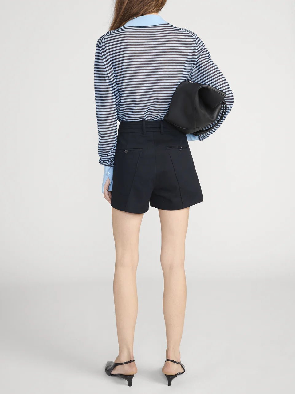 Frame Le Cardigan à col Bleu poudre multi