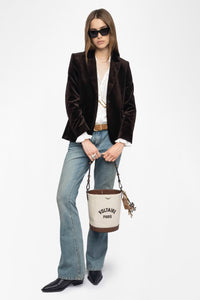 Zadig & Voltaire  Vavy Velvet Blazer Brown