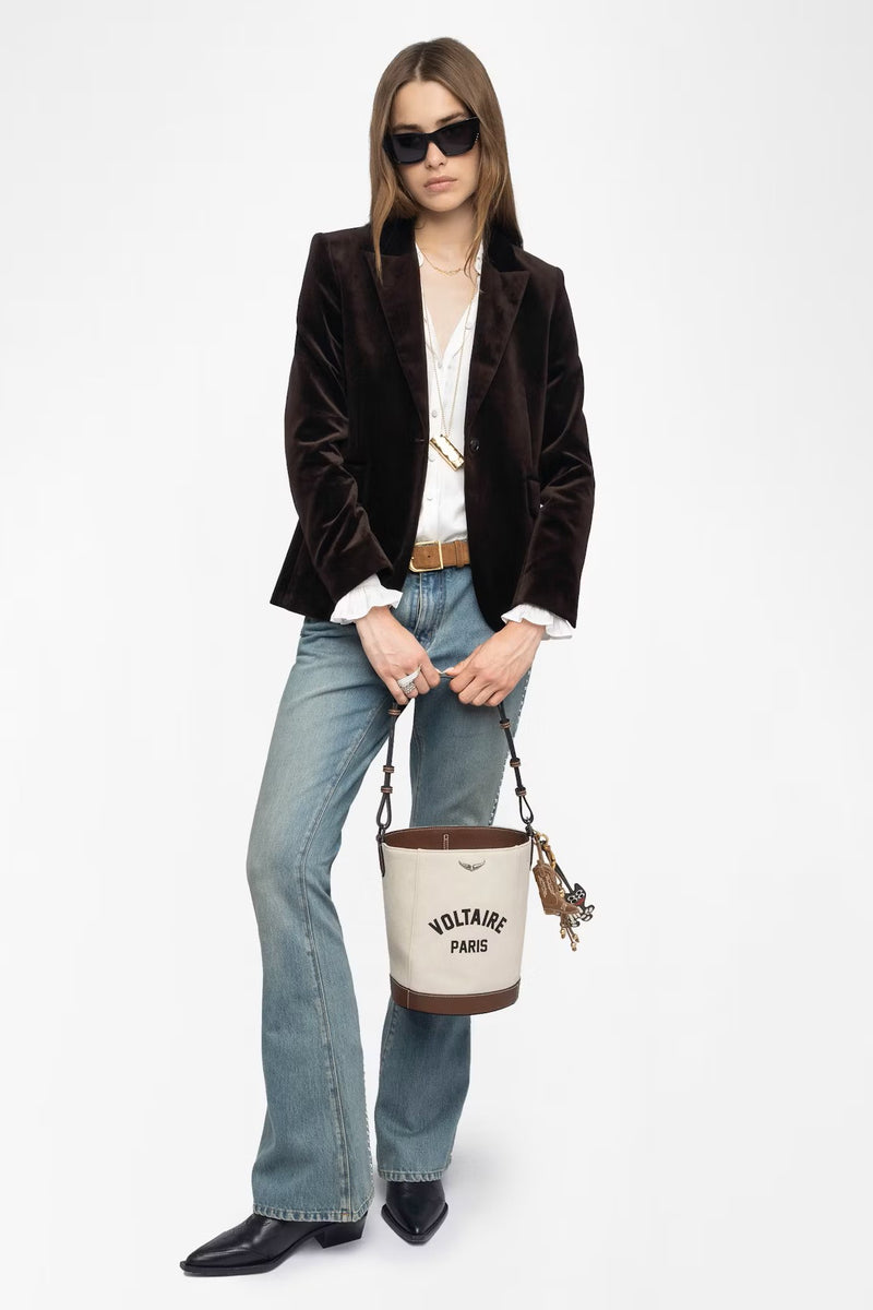 Zadig & Voltaire  Vavy Velvet Blazer Brown