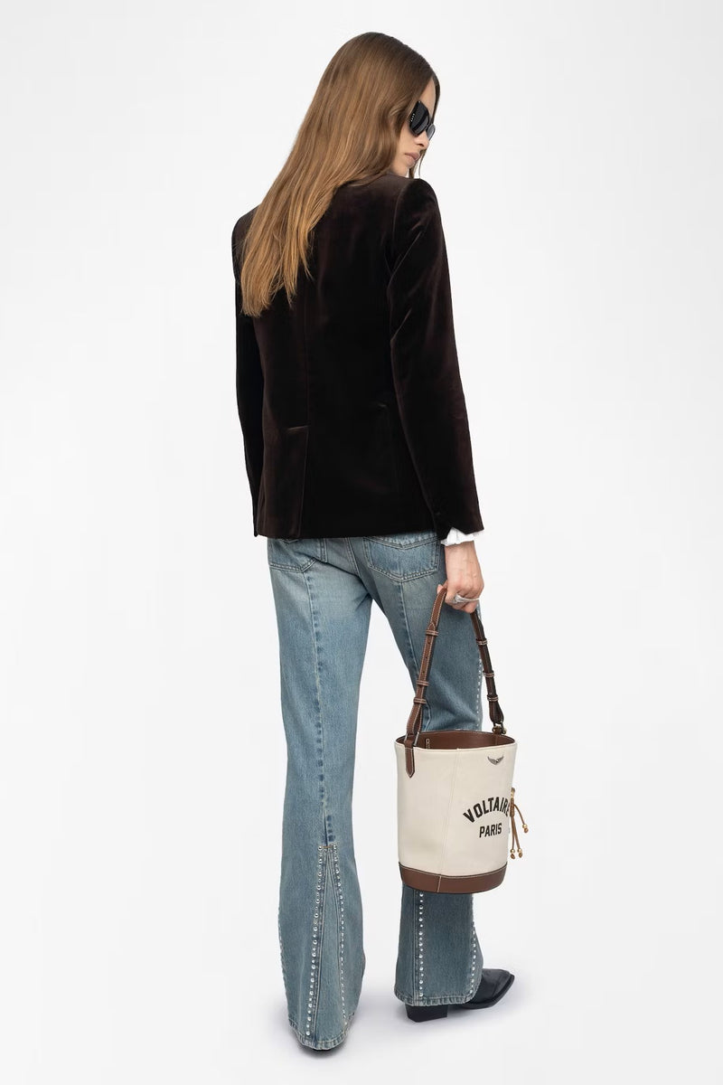 Zadig & Voltaire  Vavy Velvet Blazer Brown