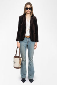 Zadig & Voltaire  Vavy Velvet Blazer Brown