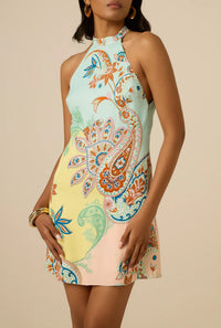 Hemant & Nandita Yuti Halter Mini Dress Multi