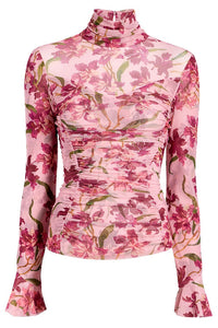 Cinq A Sept Trailing Hibiscus Lucy Long Sleeve Top