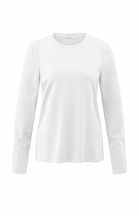 YAYA Jersey top with long sleeves and woven cuffs