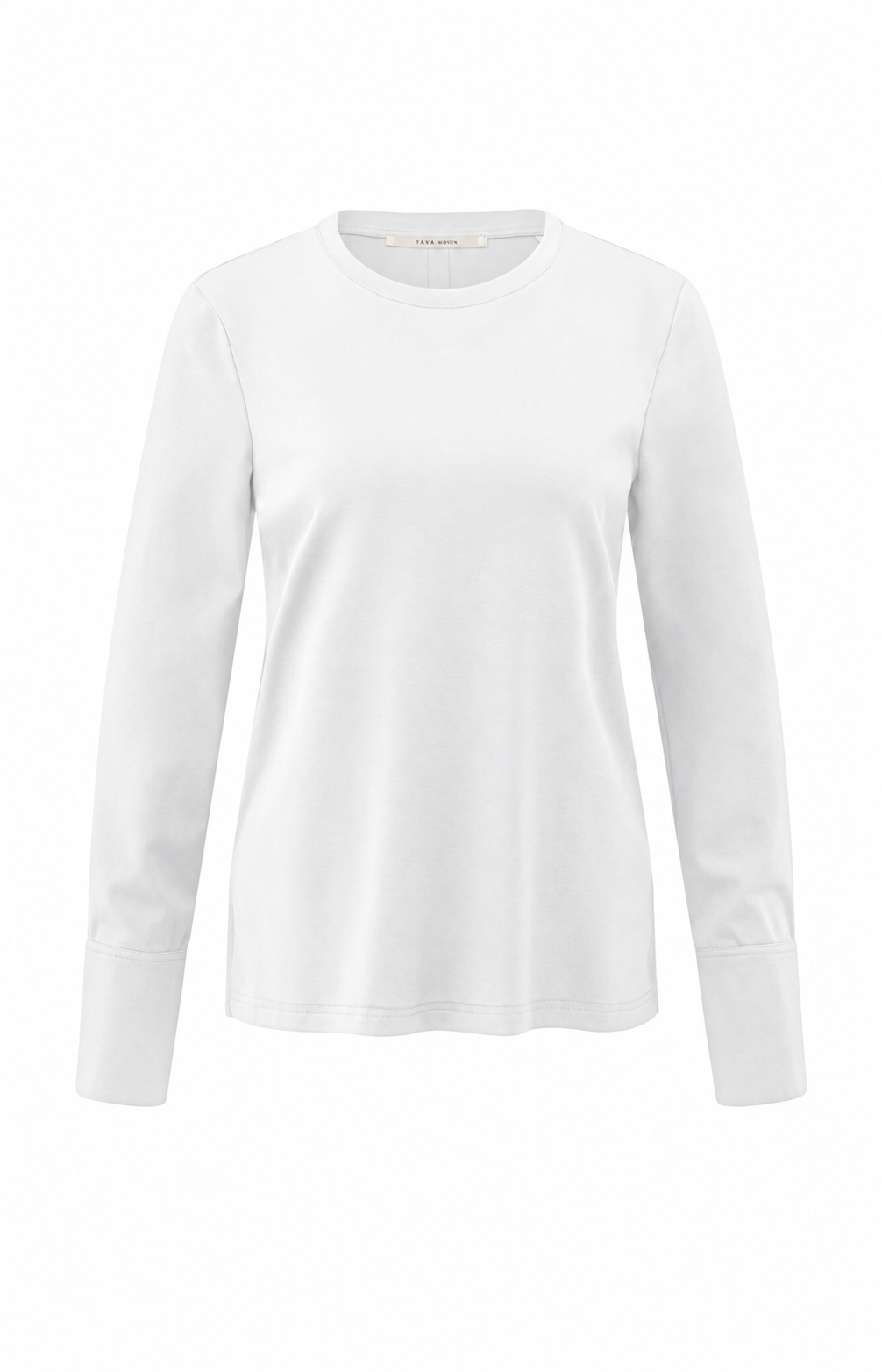 YAYA Jersey top with long sleeves and woven cuffs