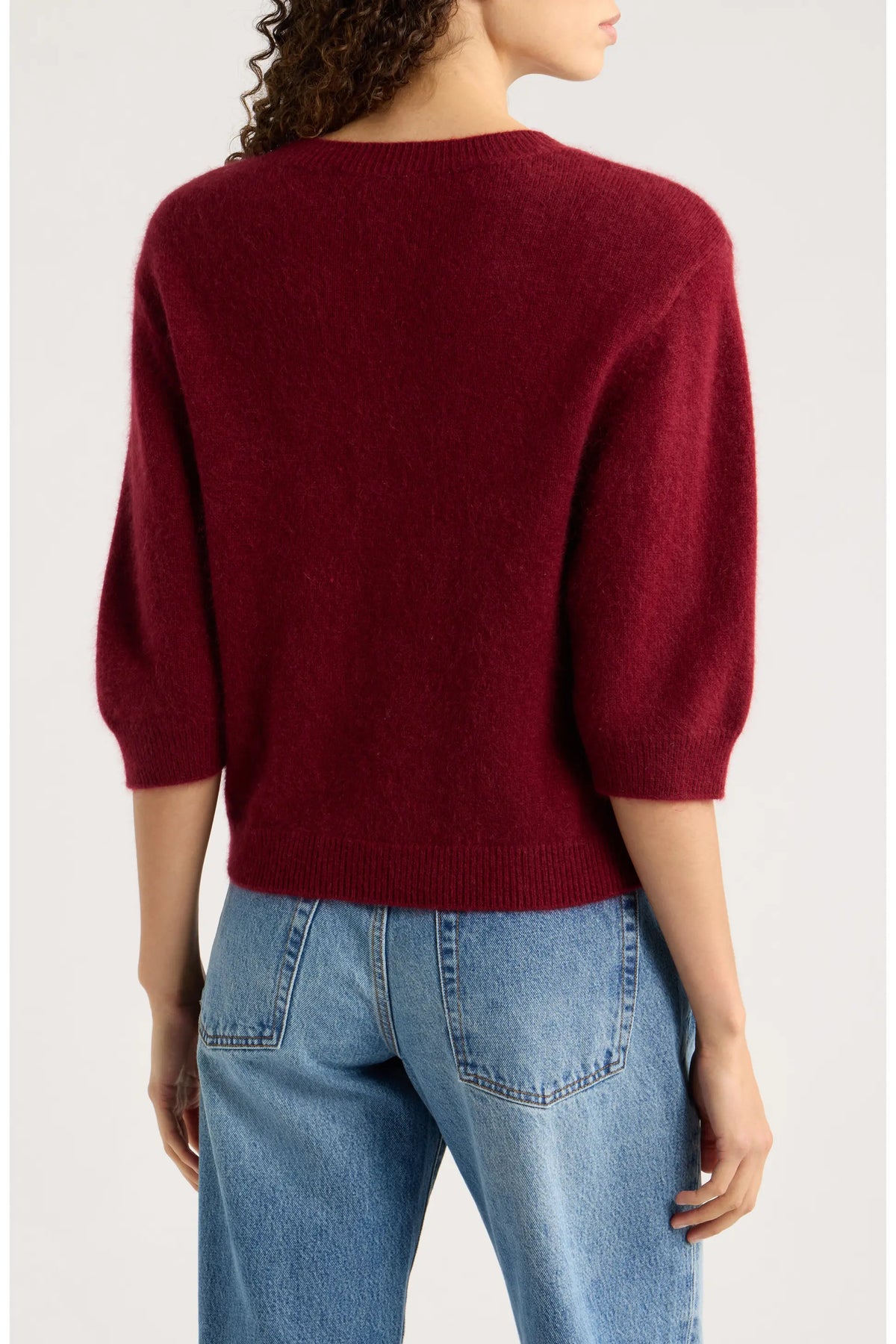Frame The Brushed Chalet Sweater Deep Garnet