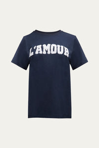 Cinq A Sept Toweled L'Amour Shrunken Tee