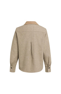 YAYA Woven loose fit cut and sew blazer with contrast fabric