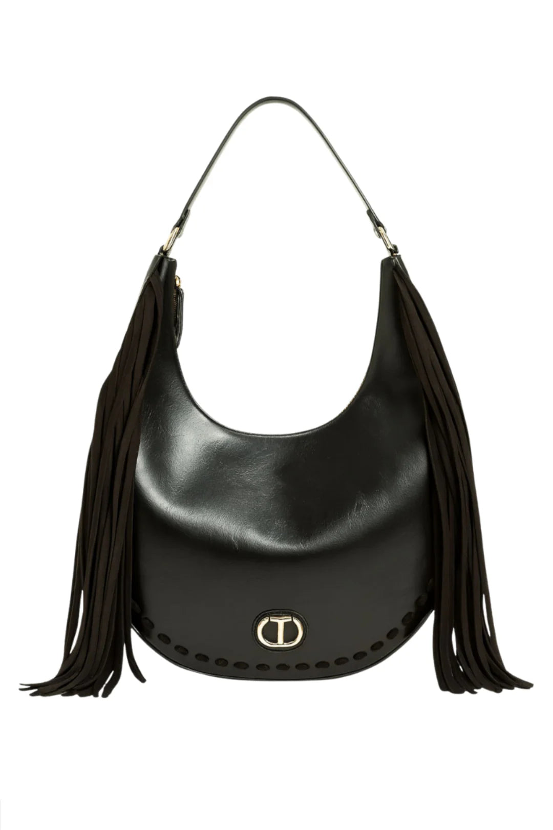 Twinset Large Hobo Bag with Fringe