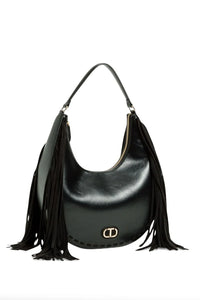 Twinset Large Hobo Bag with Fringe