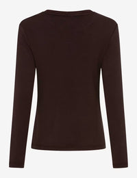 Brax Women's Long-Sleeved Top in a Viscose Blend - Brunette