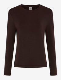 Brax Women's Long-Sleeved Top in a Viscose Blend - Brunette