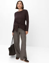 Brax Women's Long-Sleeved Top in a Viscose Blend - Brunette