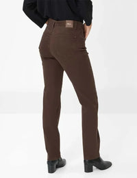 BRAX Cotton Winter Dream Trousers Style Mary - Dark Chocolat