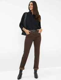 BRAX Cotton Winter Dream Trousers Style Mary - Dark Chocolat