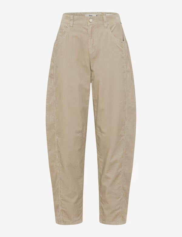 Brax Style Megan Corduroy Barrel Fit Pants - Walnut