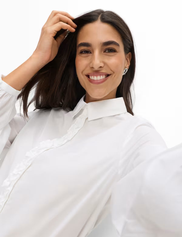Brax Vic Frill Women's Blouse - White
