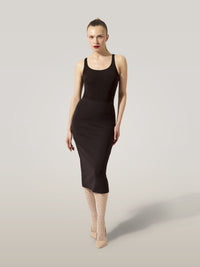 Wolford Midnight Grace Midi Skirt Dark Wood