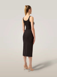 Wolford Midnight Grace Midi Skirt Dark Wood