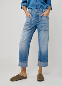 Cambio Giuli Utility Cuffed Straight Leg Jeans