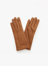 Gants en cuir Nappa Cinzia Rocca avec broderie supérieure
