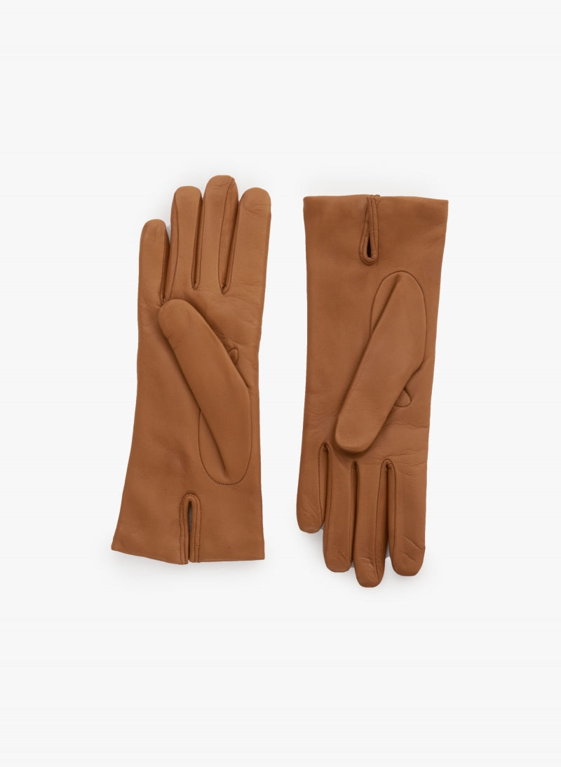 Gants en cuir Nappa Cinzia Rocca avec broderie supérieure