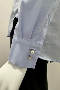 Max Volmary Button Up Shirt with Crystal Button