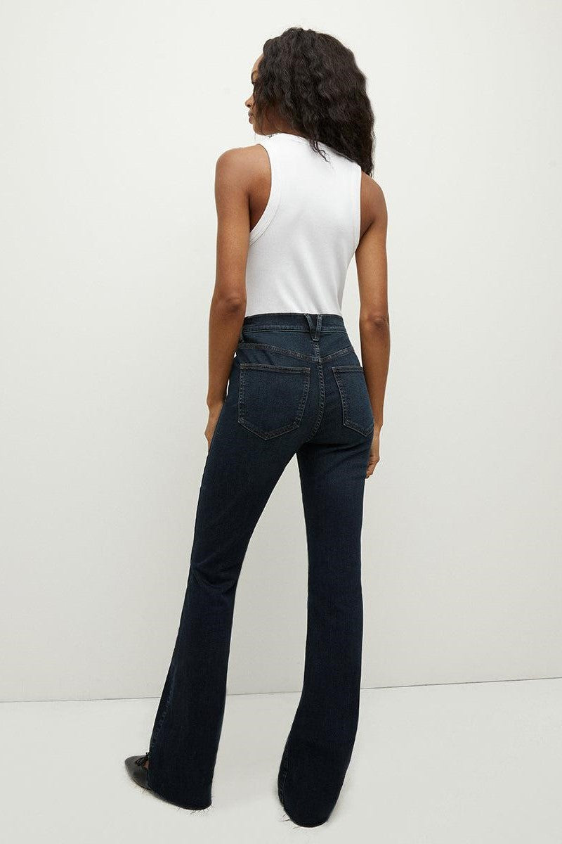 Veronica Beard Cameron Raw Hem Bootcut Jean