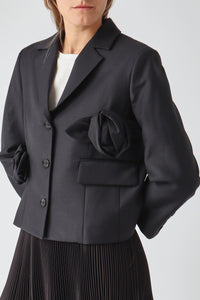 Meimeij Rosette Jacket Black