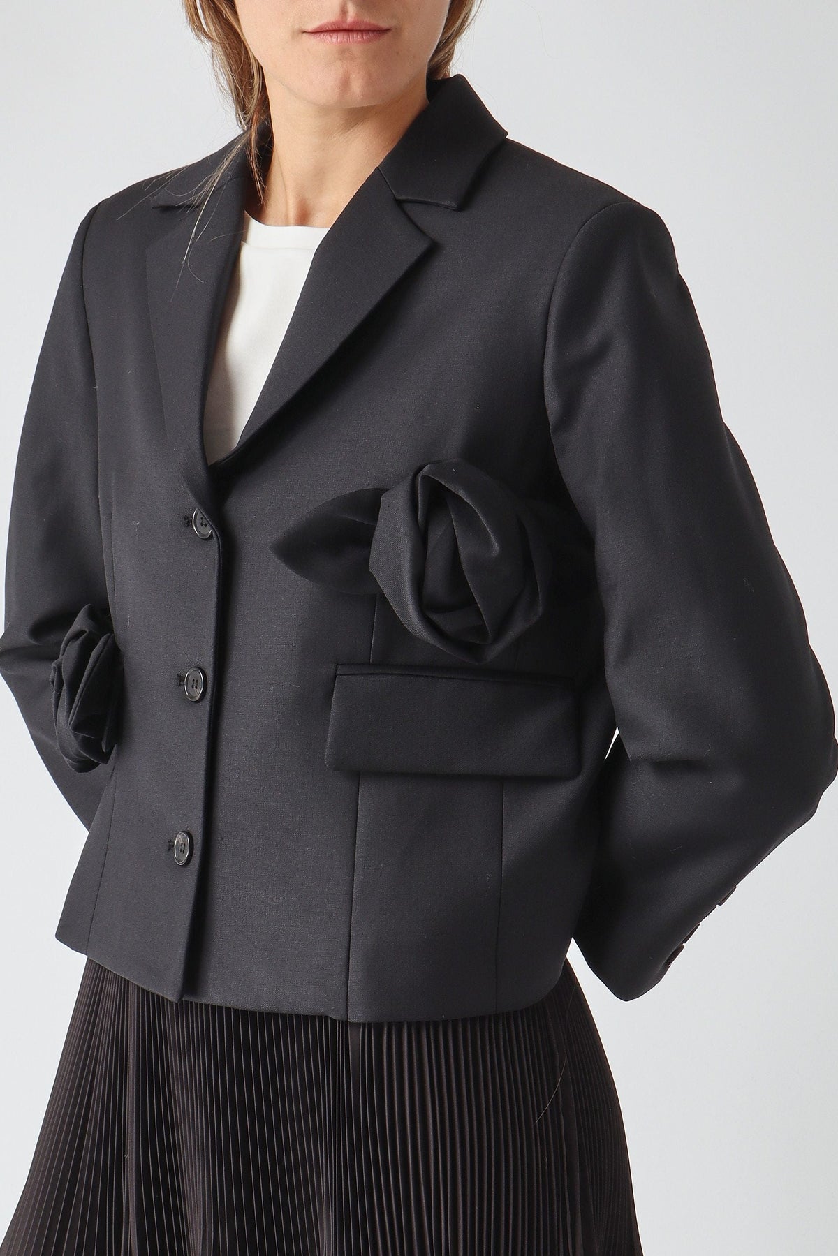 Meimeij Rosette Jacket Black