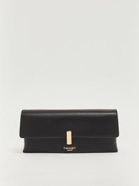 Twinset Faux Leather Bag Nero/Parchment/Rosa Parisienne