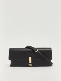 Twinset Faux Leather Bag Nero/Parchment/Rosa Parisienne