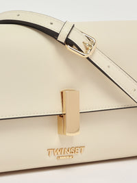 Twinset Faux Leather Bag Nero/Parchment/Rosa Parisienne