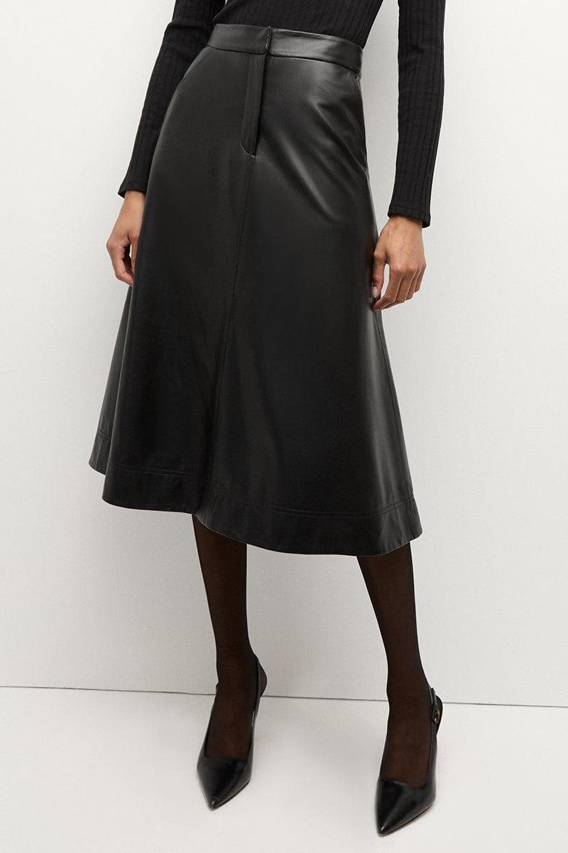 Veronica Beard Louise Vegan Leather Skirt