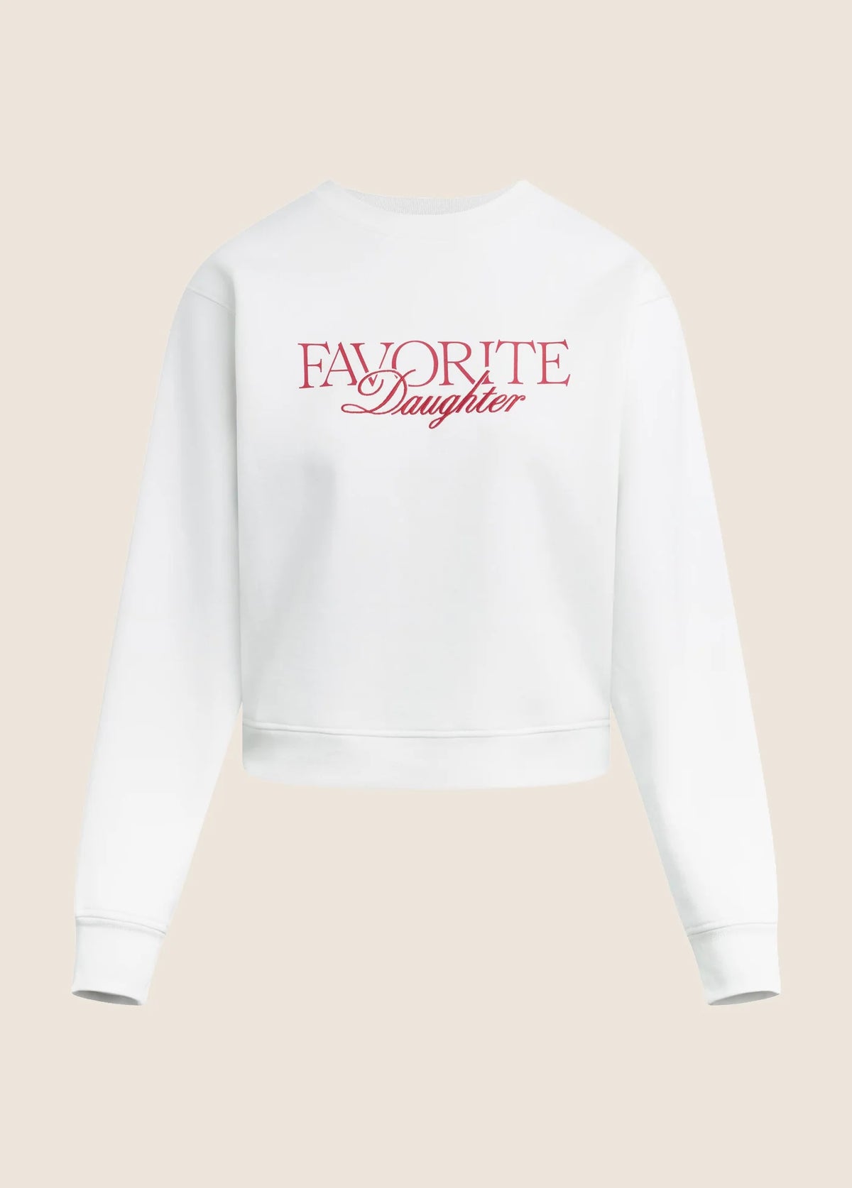Favorite Daughter  Embroidered Ritzy Aunt Sweatshirt - Sugar-True-Red