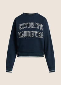 Favorite Daughter - The Collegiate Classic Sweatshirt - Navy-White