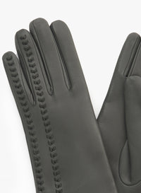 Gants en cuir Nappa Cinzia Rocca avec broderie supérieure