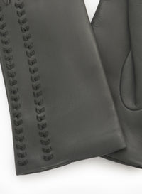 Gants en cuir Nappa Cinzia Rocca avec broderie supérieure