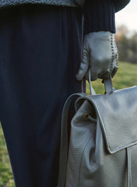 Gants en cuir Nappa Cinzia Rocca avec broderie supérieure