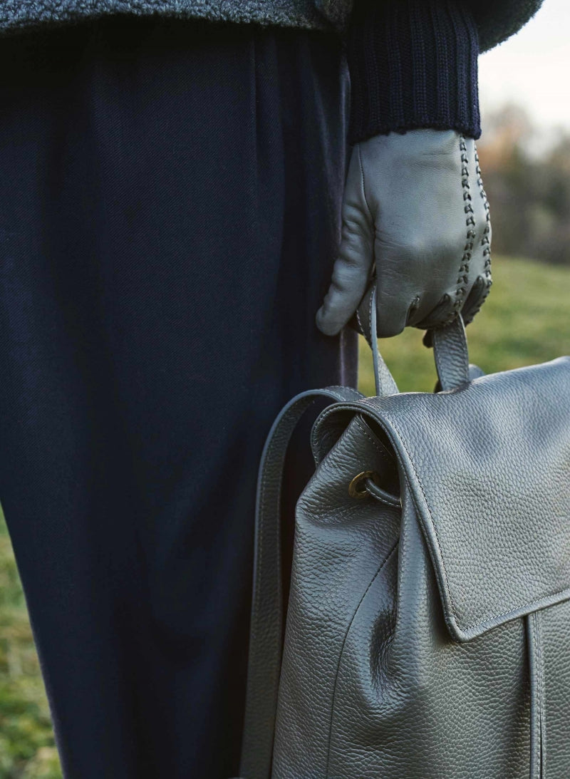 Gants en cuir Nappa Cinzia Rocca avec broderie supérieure