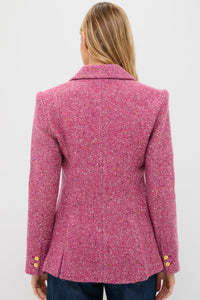 Blazer L'Agence Chamberlain rose multicolore à motif chevrons