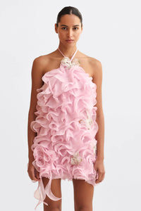 PatBO Silk Plisse Mini Dress