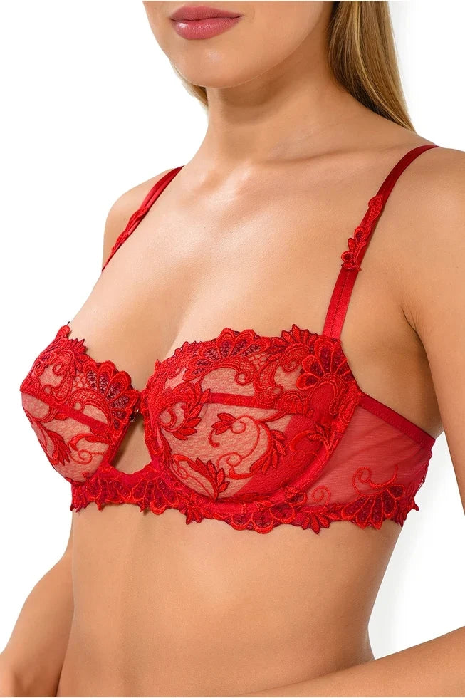 LISE CHARMEL C88 DRESSING FLORAL UNDERWIRED HALF CUP BRA