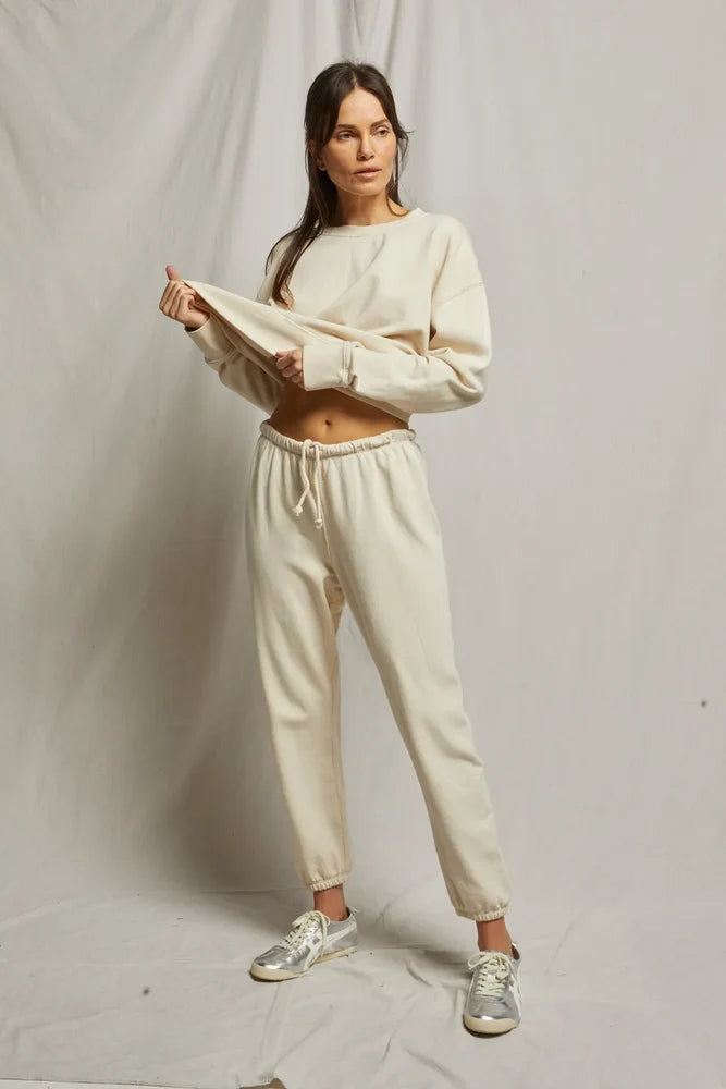 Perfect White Tee French Terry Easy Sweatpant Sugar