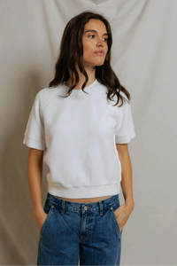 Perfect White Tee Core Fleece Short Sleeve White