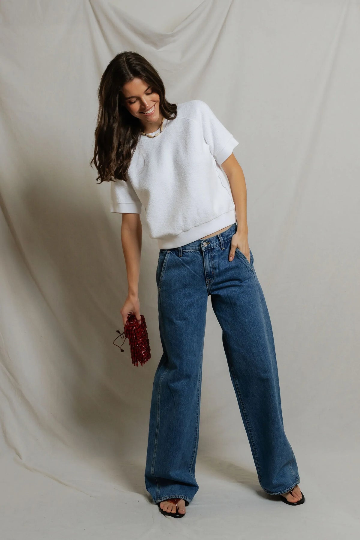 Perfect White Tee Core Fleece Short Sleeve White